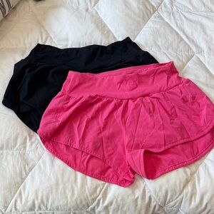 NWOT Women's Athletic Shorts in Hot Pink and Black -L